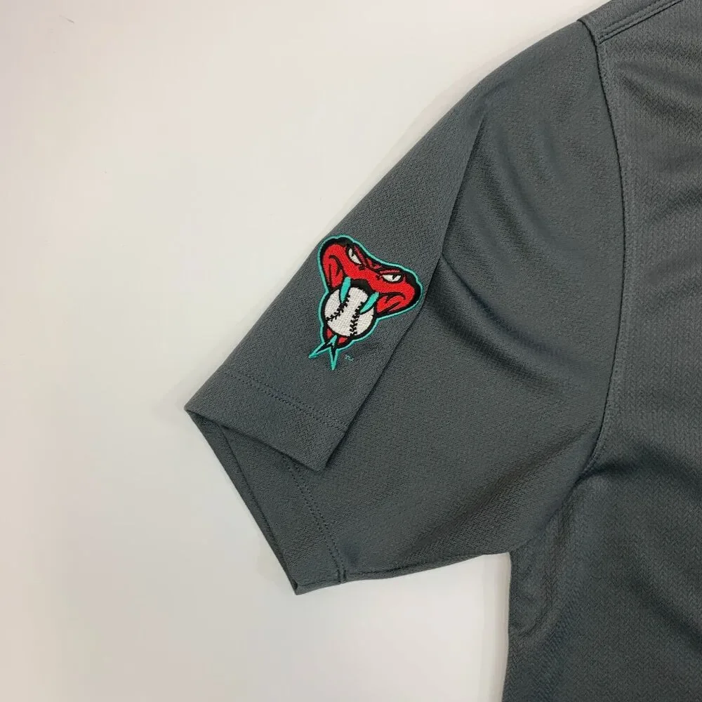 Nike Golf Shirt Mens M Medium Gray Arizona Diamondback D Backs Performance Golf